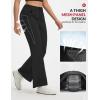 imagebaleaf Womens Hiking Pants Lightweight Water Resistant Travel Flare Pants with Pockets Quick Dry Breathable Drawstring WaistBlack