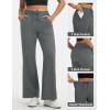 imagebaleaf Womens Hiking Pants Lightweight Water Resistant Travel Flare Pants with Pockets Quick Dry Breathable Drawstring WaistDark Gray