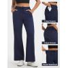 imagebaleaf Womens Hiking Pants Lightweight Water Resistant Travel Flare Pants with Pockets Quick Dry Breathable Drawstring WaistNavy Blue