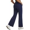imagebaleaf Womens Hiking Pants Lightweight Water Resistant Travel Flare Pants with Pockets Quick Dry Breathable Drawstring WaistNavy Blue