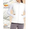 imagebaleaf Womens Lightweight Warm Puffer Vest Running Winter Hybrid Sleeveless Quilted Water Resistant JacketStar White