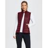 imagebaleaf Womens Lightweight Warm Puffer Vest Running Winter Hybrid Sleeveless Quilted Water Resistant JacketWine Red