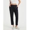imagebaleaf Womens Petite Casual Pants with 3 Pockets 25 Ankle Golf Pant Pull On Stretchy 78 Travel Work SlacksBlack