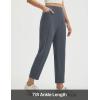 imagebaleaf Womens Petite Casual Pants with 3 Pockets 25 Ankle Golf Pant Pull On Stretchy 78 Travel Work SlacksDark Gray
