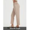 imagebaleaf Womens Petite Casual Pants with 3 Pockets 25 Ankle Golf Pant Pull On Stretchy 78 Travel Work SlacksKhaki