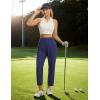 imagebaleaf Womens Petite Casual Pants with 3 Pockets 25 Ankle Golf Pant Pull On Stretchy 78 Travel Work SlacksNavy Blue