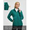 imagebaleaf Womens Quilted Jackets Golf Winter Lightweight Warm Stand Collar Water Resistant Puffer Jacket 4 PocketsGreen