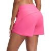 imagebaleaf Womens 4 High Waisted Swim Board Shorts Quick Dry UPF50 with Zipper PocketsPink
