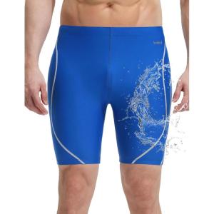 imagebaleaf Mens 75 Swim Trunks Water Resistant Swimming Jammers Quick Dry Athletic Swimsuit Competition Swimwear ShortsRoyal Blue
