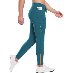 imagebaleaf Mens Thermal Running Tights Fleece Compression Leggings Winter Pants Zipper Pockets Cycling Gear Cold WeatherBlue