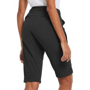 imagebaleaf Womens Bermuda Knee Length Long Shorts for Summer Hiking Golf Camping Stretch Lightweight Nylon Quick DryBlack