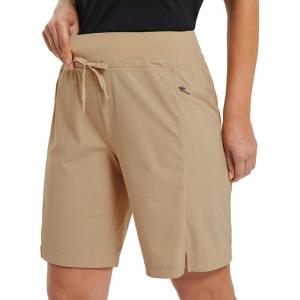 imagebaleaf Womens Hiking Long Shorts 911 Quick Dry Hiking Bermuda Cargo for Curvy Lightweight Knee Length Shorts Pockets9 Inch Khaki