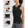imageBALEAF Womens Sleeveless Workout Tank Tops Stretch Soft Top Yoga Athletic Running Breathable Lightweight Tennis Shirts GymBlack