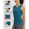 imageBALEAF Womens Sleeveless Workout Tank Tops Stretch Soft Top Yoga Athletic Running Breathable Lightweight Tennis Shirts GymBlue