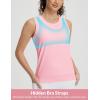 imageBALEAF Womens Sleeveless Workout Tank Tops Stretch Soft Top Yoga Athletic Running Breathable Lightweight Tennis Shirts GymLight Pink