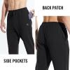 imagebaleaf Mens 27 Cotton Sweatpants Sports Running Hiking Joggers Pants Lightweight Lounge Pocketed Pajamas 78 LengthAblack
