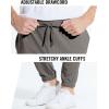 imagebaleaf Mens 27 Cotton Sweatpants Sports Running Hiking Joggers Pants Lightweight Lounge Pocketed Pajamas 78 LengthAlight Grey