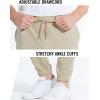 imagebaleaf Mens 27 Cotton Sweatpants Sports Running Hiking Joggers Pants Lightweight Lounge Pocketed Pajamas 78 LengthBblackkhaki