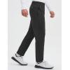 imagebaleaf Mens 30 Fleece Lined Golf Pants Warm Winter Stretchy Casual Business Travel 3 PocketsBlack