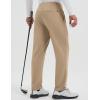 imagebaleaf Mens 30 Fleece Lined Golf Pants Warm Winter Stretchy Casual Business Travel 3 PocketsBrown