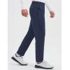 imagebaleaf Mens 30 Fleece Lined Golf Pants Warm Winter Stretchy Casual Business Travel 3 PocketsNavy Blue