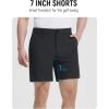 imagebaleaf Mens Classic Fit Golf Shorts 7 Inch with 5 Pockets Stretch Lightweight Work Casual Athletic Short Zipper Fly FrontBlack