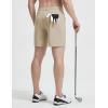 imagebaleaf Mens Classic Fit Golf Shorts 7 Inch with 5 Pockets Stretch Lightweight Work Casual Athletic Short Zipper Fly FrontKhaki