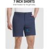 imagebaleaf Mens Classic Fit Golf Shorts 7 Inch with 5 Pockets Stretch Lightweight Work Casual Athletic Short Zipper Fly FrontNavy Blue