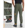 imagebaleaf Mens Convertible Hiking Pants Ripstop Lightweight Quick Dry Water Resistant Cargo Pants Zip Off Fishing OutdoorArmy Green