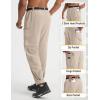 imagebaleaf Mens Convertible Hiking Pants Ripstop Lightweight Quick Dry Water Resistant Cargo Pants Zip Off Fishing OutdoorKhaki