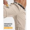 imagebaleaf Mens Convertible Hiking Pants Ripstop Lightweight Quick Dry Water Resistant Cargo Pants Zip Off Fishing OutdoorKhaki