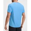 imagebaleaf Mens Cooling Workout Shirts Short Sleeve Athletic TShirts Sun Protection Quick Dry Moisture Wicking Running BeachBlue