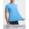 imagebaleaf Mens Cooling Workout Shirts Short Sleeve Athletic TShirts Sun Protection Quick Dry Moisture Wicking Running BeachBlue