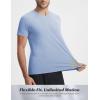 imagebaleaf Mens Cooling Workout Shirts Short Sleeve Athletic TShirts Sun Protection Quick Dry Moisture Wicking Running BeachLight Blue