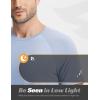 imagebaleaf Mens Cooling Workout Shirts Short Sleeve Athletic TShirts Sun Protection Quick Dry Moisture Wicking Running BeachLight Blue