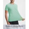 imagebaleaf Mens Cooling Workout Shirts Short Sleeve Athletic TShirts Sun Protection Quick Dry Moisture Wicking Running BeachLight Green