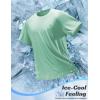 imagebaleaf Mens Cooling Workout Shirts Short Sleeve Athletic TShirts Sun Protection Quick Dry Moisture Wicking Running BeachLight Green