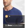 imagebaleaf Mens Cooling Workout Shirts Short Sleeve Athletic TShirts Sun Protection Quick Dry Moisture Wicking Running BeachNavy Blue