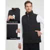 imagebaleaf Mens Fleece Lined Puffer Vest Lightweight Warm Sleeveless Jacket with Full Zip Winter Vest for Golf RunningBlack