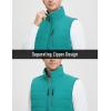 imagebaleaf Mens Fleece Lined Puffer Vest Lightweight Warm Sleeveless Jacket with Full Zip Winter Vest for Golf RunningGreen