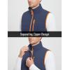 imagebaleaf Mens Fleece Lined Puffer Vest Lightweight Warm Sleeveless Jacket with Full Zip Winter Vest for Golf RunningNavy Blue