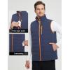 imagebaleaf Mens Fleece Lined Puffer Vest Lightweight Warm Sleeveless Jacket with Full Zip Winter Vest for Golf RunningNavy Blue