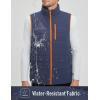 imagebaleaf Mens Fleece Lined Puffer Vest Lightweight Warm Sleeveless Jacket with Full Zip Winter Vest for Golf RunningNavy Blue