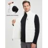 imagebaleaf Mens Fleece Lined Puffer Vest Lightweight Warm Sleeveless Jacket with Full Zip Winter Vest for Golf RunningStar White