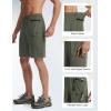imagebaleaf Mens Hiking Cargo Shorts with 6 Pockets Gear Loops 11 Lightweight Water Resistant Quick Dry Work Travel ShortsArmy Green