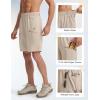 imagebaleaf Mens Hiking Cargo Shorts with 6 Pockets Gear Loops 11 Lightweight Water Resistant Quick Dry Work Travel ShortsKhaki