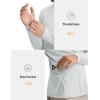 imagebaleaf Mens Long Sleeve Sun Shirts 14 Zip Up UPF 50 Fishing Hiking Lightweight Rash Guard UV Outdoor Running Shirt TeesLight Gray