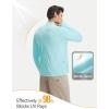 imagebaleaf Mens Long Sleeve Sun Shirts 14 Zip Up UPF 50 Fishing Hiking Lightweight Rash Guard UV Outdoor Running Shirt TeesLight Green