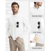 imagebaleaf Mens Long Sleeve Sun Shirts 14 Zip Up UPF 50 Fishing Hiking Lightweight Rash Guard UV Outdoor Running Shirt TeesWhite