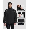 imagebaleaf Mens Rain Jacket Waterproof Windbreaker Raincoat Running Cycling Hiking Gear Hood Lightweight Reflective PackableCblack